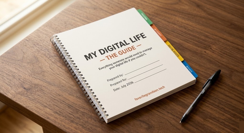 My Digital Life — The Guide, printed booklet on a wood table